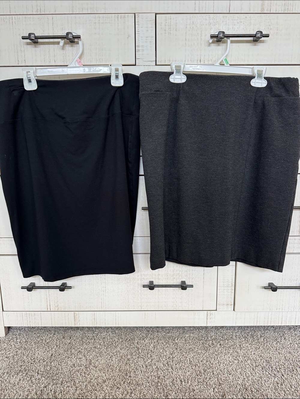 Two (2)Women's J.Jill Pencil Skirts - Black & Charcoal